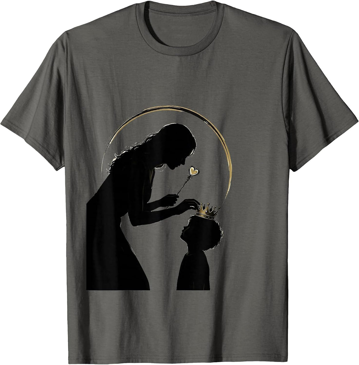 Men's Minimal Fairy Godmother Gift Humor Godparent Keepsake T-Shirt - Asphalt Grey
