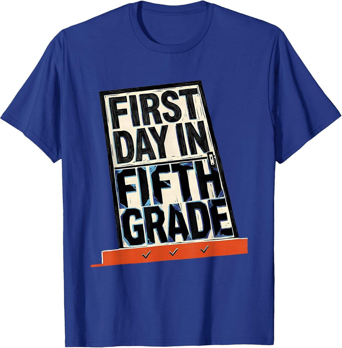 First Day In Fifth Grade Retro Groovy Fifth Grade Teacher T-Shirt - Royal Blue