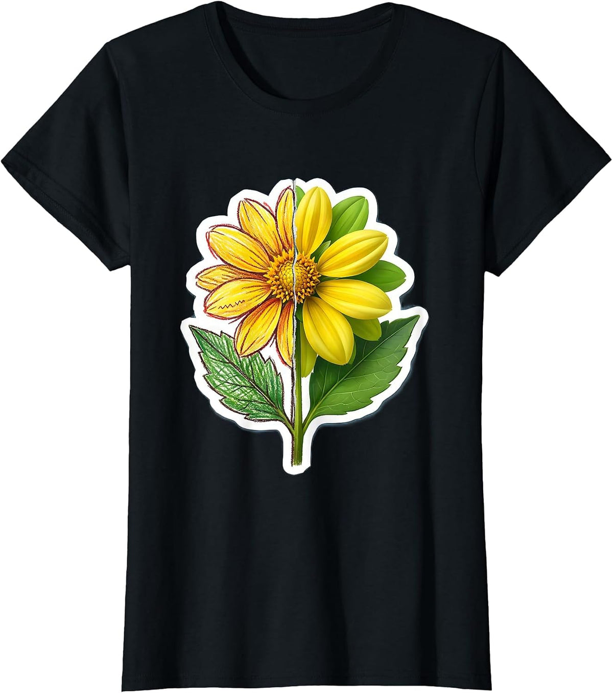 Paraprofessional Crayon Blooms Into Flower Art T-Shirt - Black