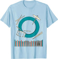 Men's Drum Kit Orbit Flat Vector Drummer Humor T-Shirt - Baby Blue