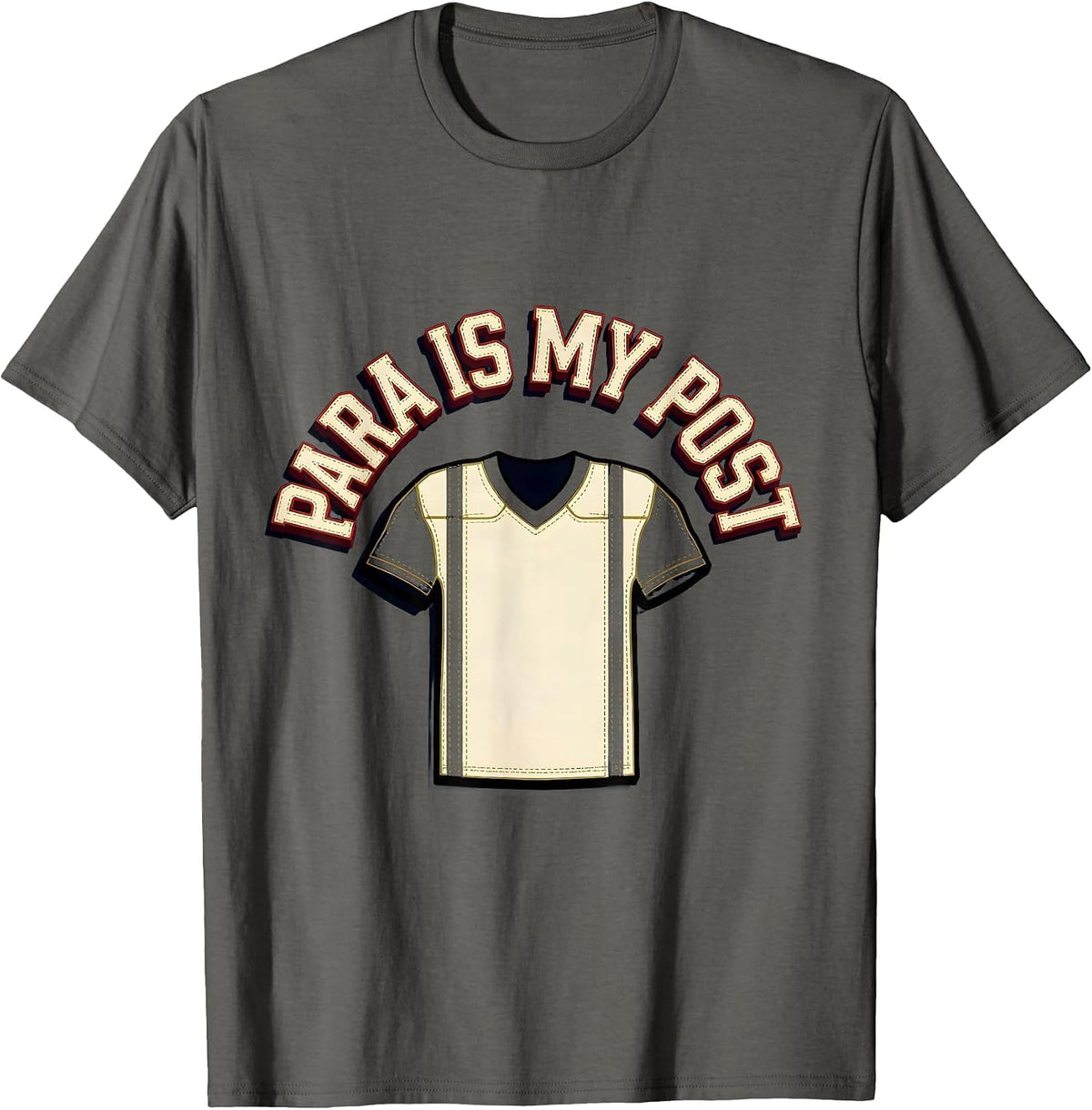 Men's Para Is My Post Funny Paraprofessional Paraeducator T-Shirt - Asphalt Grey