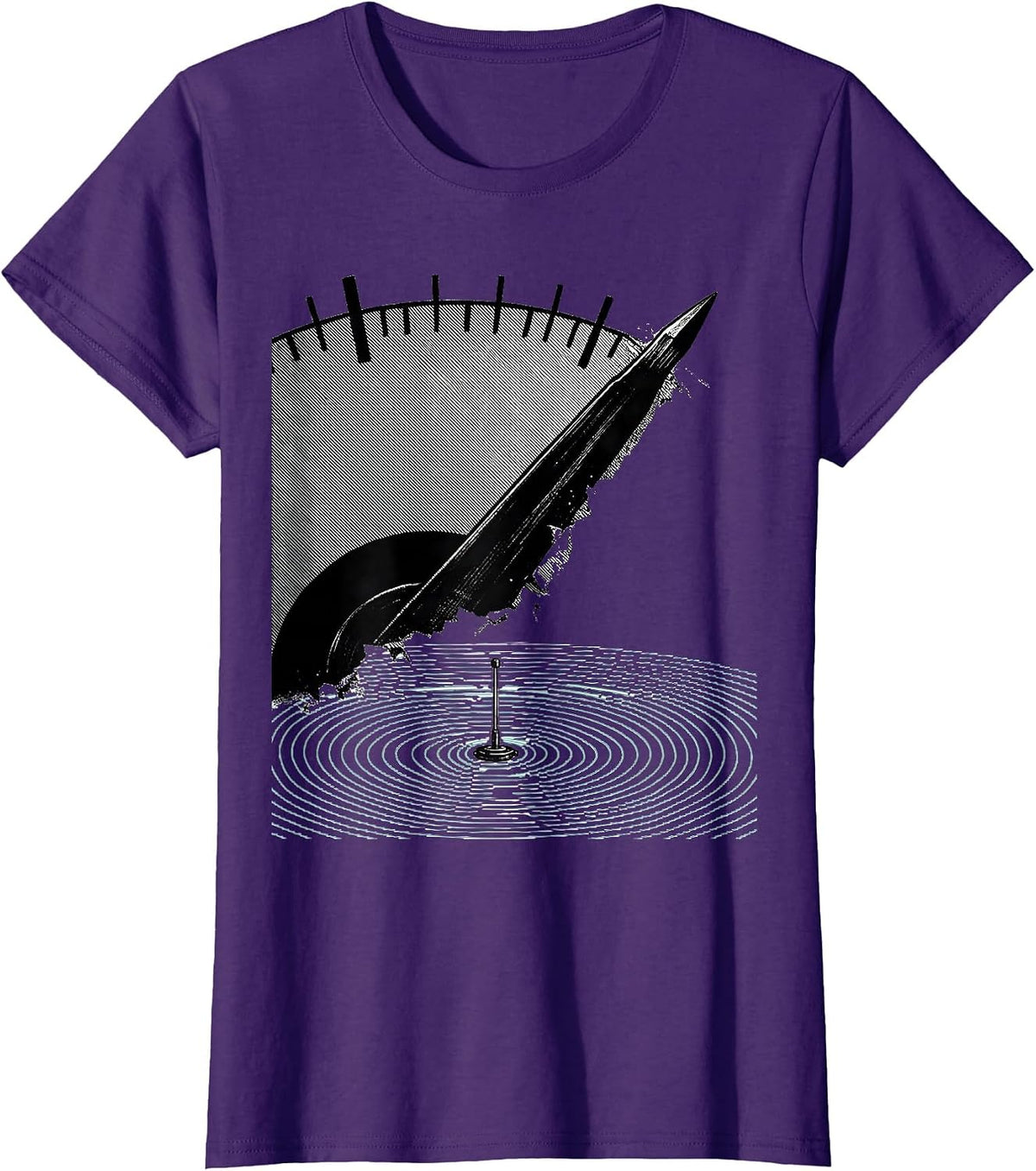 Women's Analog Meter Needle Ham Radio Operator Humor T-Shirt - Purple