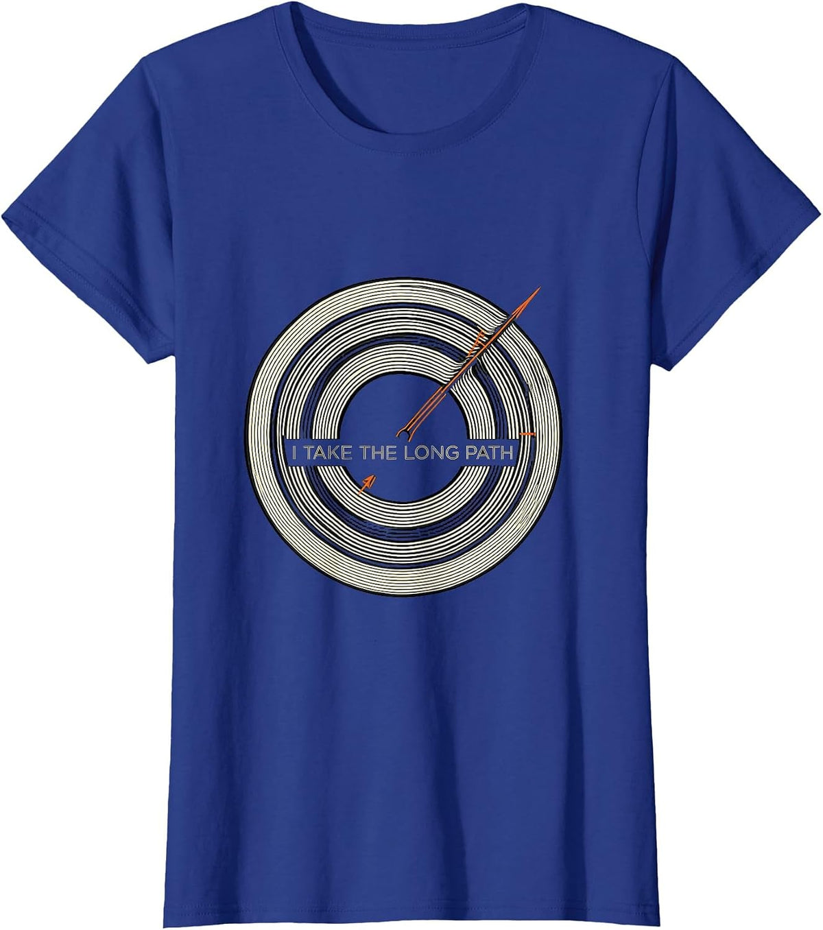 Women's I Take The Long Path Funny Ham Radio Operator Amateur Radio T-Shirt - Royal Blue