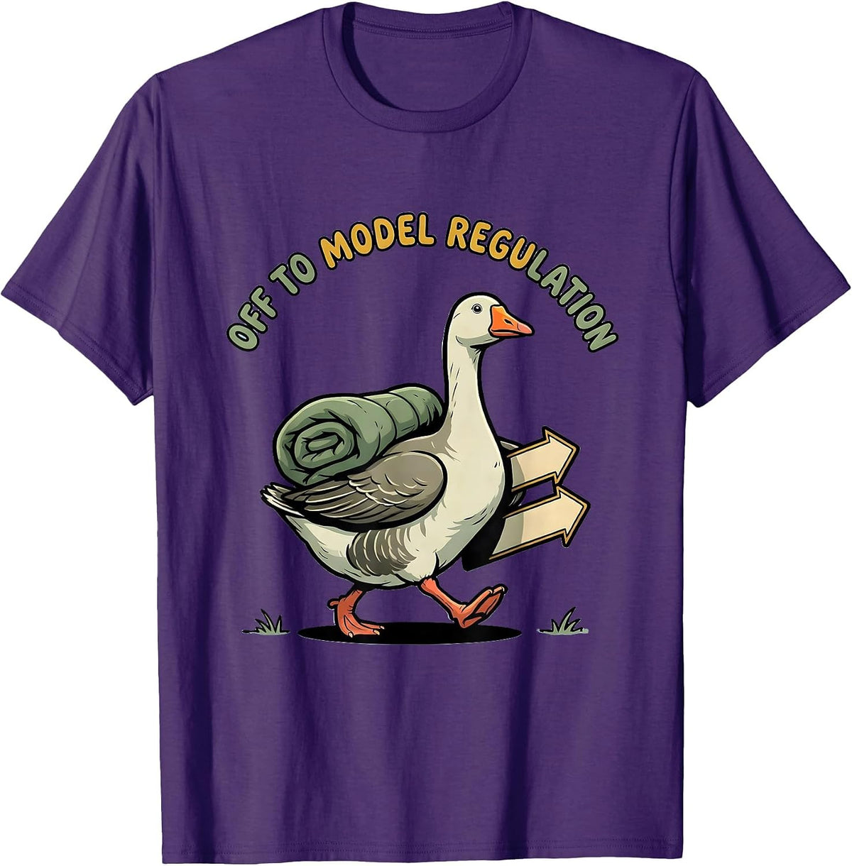 Off To Model Regulation Funny Mental Health Therapist Silly T-Shirt - Purple