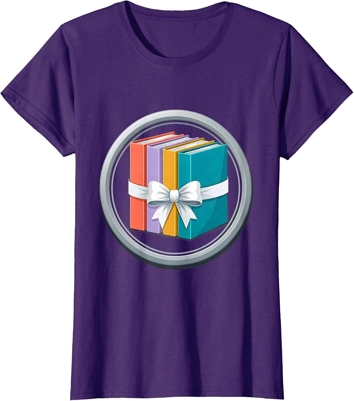 Women's Paraprofessional Colorful Lesson Binders Graphic T-Shirt - Purple