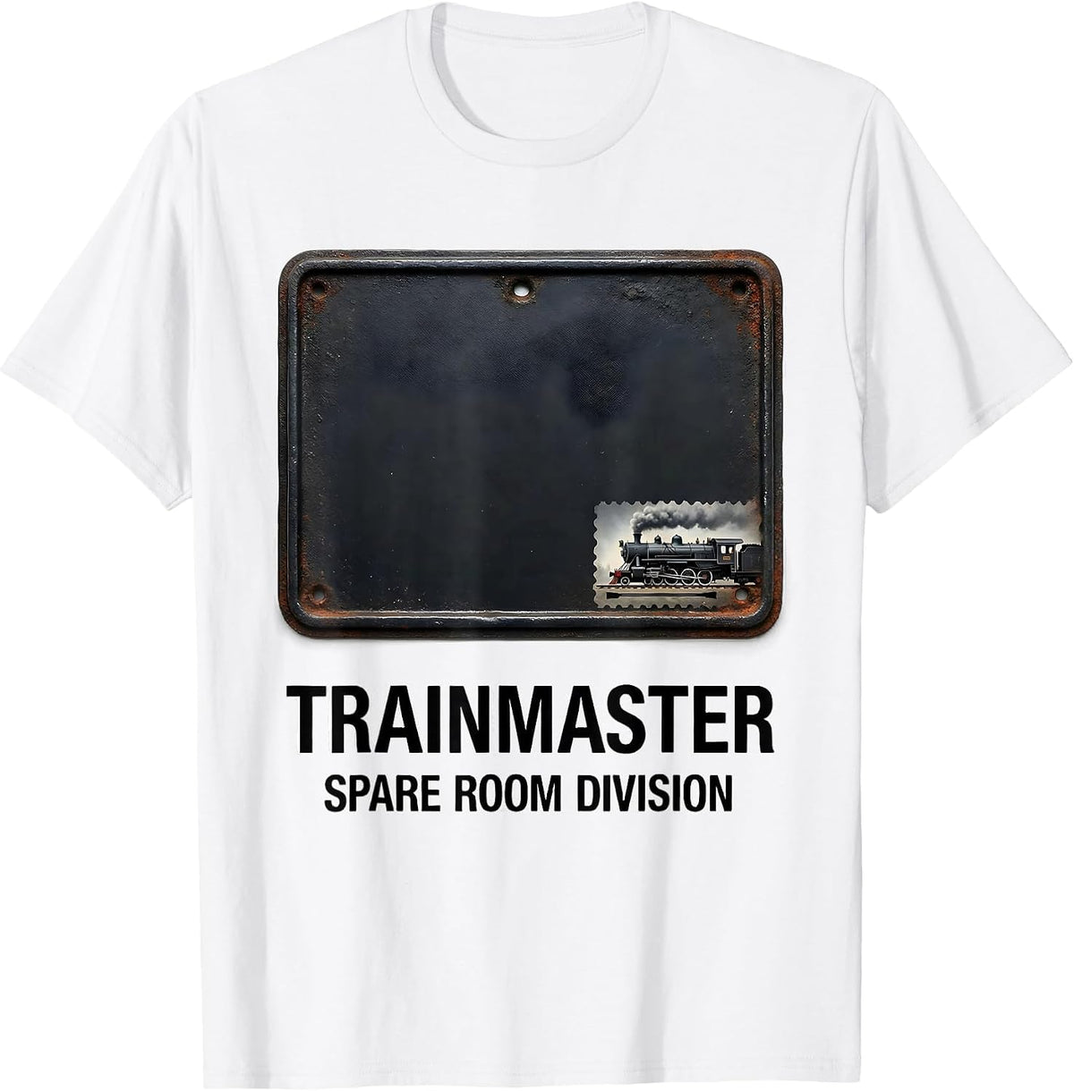 Men's Trainmaster Spare Room Division Vintage Steam Train T-Shirt - White