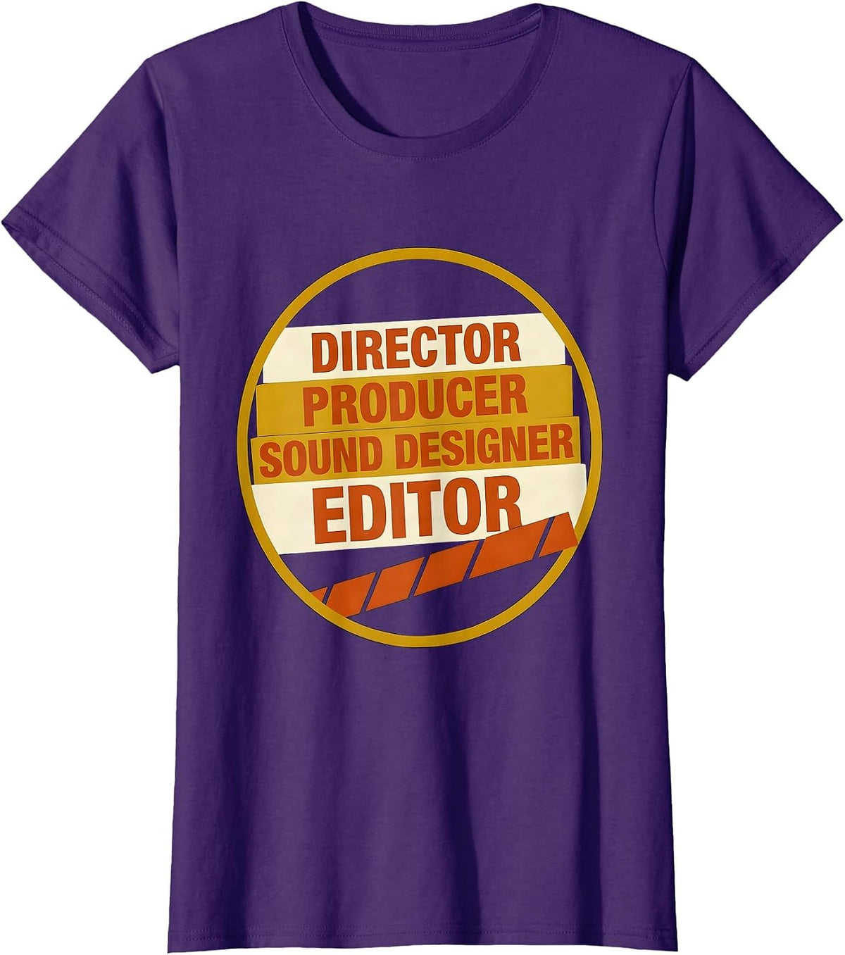 Women's Director Producer Sound Designer Editor Filmmaker T-Shirt - Purple