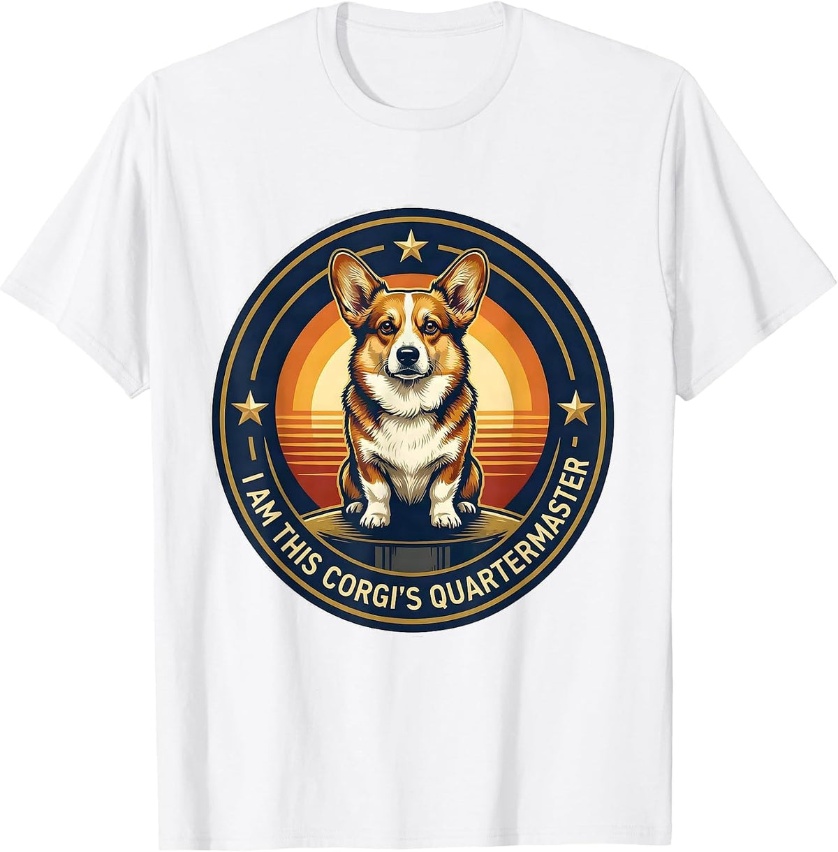 Men's I Am This Corgi's Quartermaster Funny Corgi Lover Gift T-Shirt - White