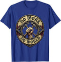 No Work No World Labor Day Graphic Design T-Shirt - Royal Blue
