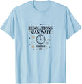Resolutions Can Wait Tomorrow NYE Design T-Shirt - Baby Blue