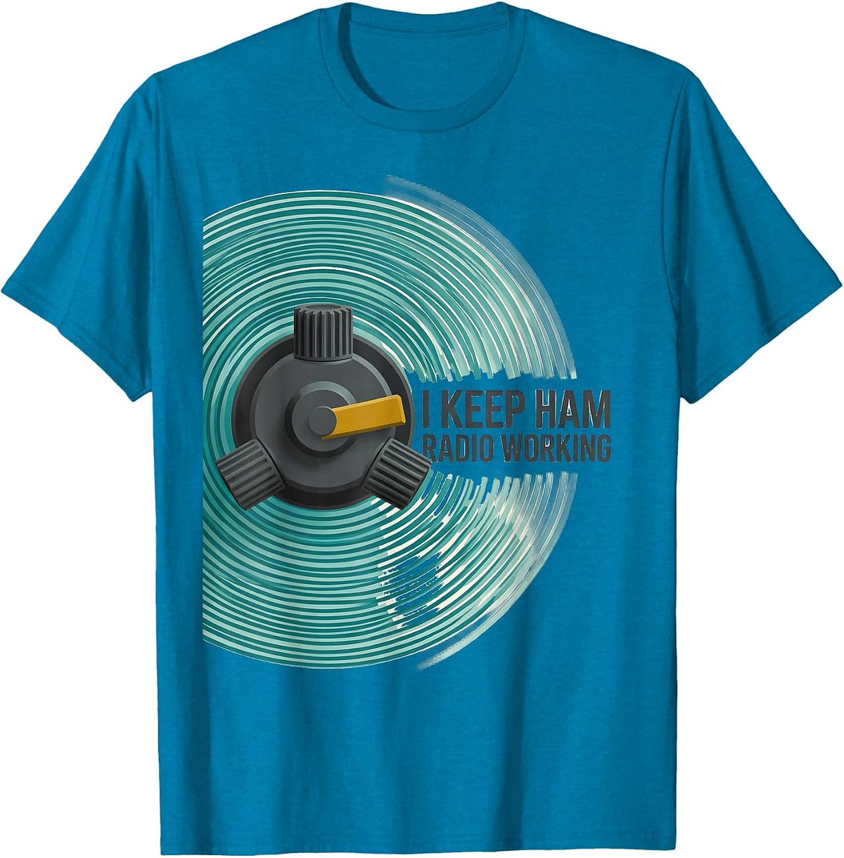 I Keep Ham Radio Working Midcentury Modern Ham Radio T-Shirt - Sapphire Blue