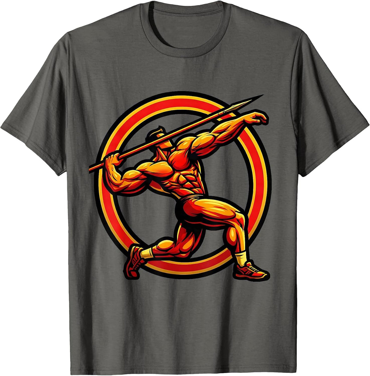 Men's Javelin Thrower Peak Release Athletic Graphic T-Shirt - Asphalt Grey