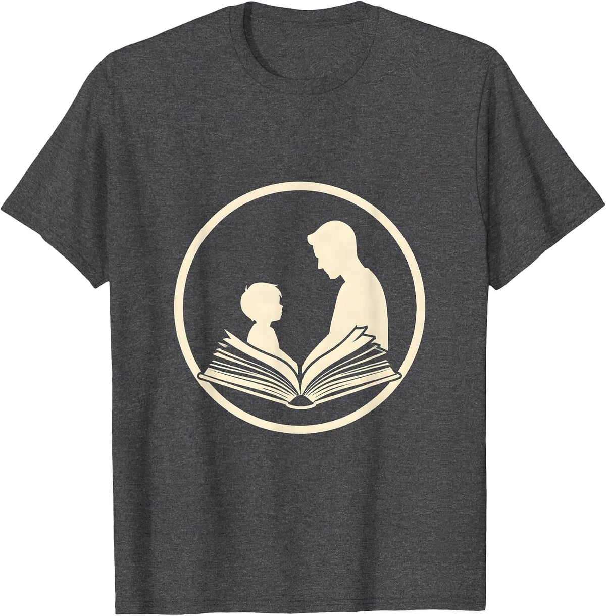 Paraprofessional Reading Together Graphic Design T-Shirt - Dark Heather Grey