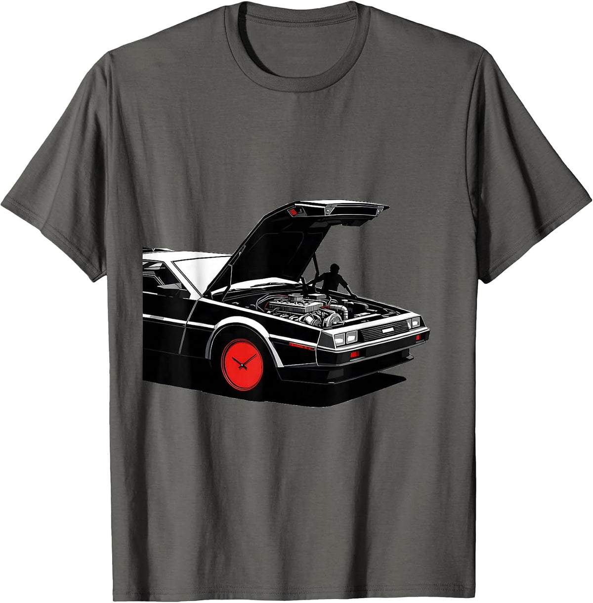 Men's Classic Coupe Engine Humor Car Guy Garage Enthusiast T-Shirt - Asphalt Grey