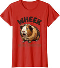 Women's Wheek Means I Adore You Funny Guinea Pig Owner Pet Lover T-Shirt - Red