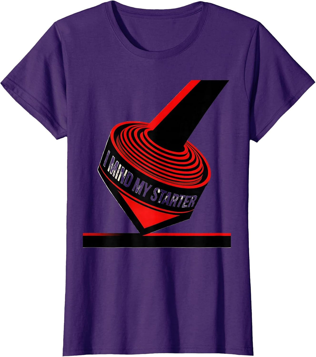 Women's I Mind My Starter Funny Baker Sourdough Bread Baking Gift T-Shirt - Purple