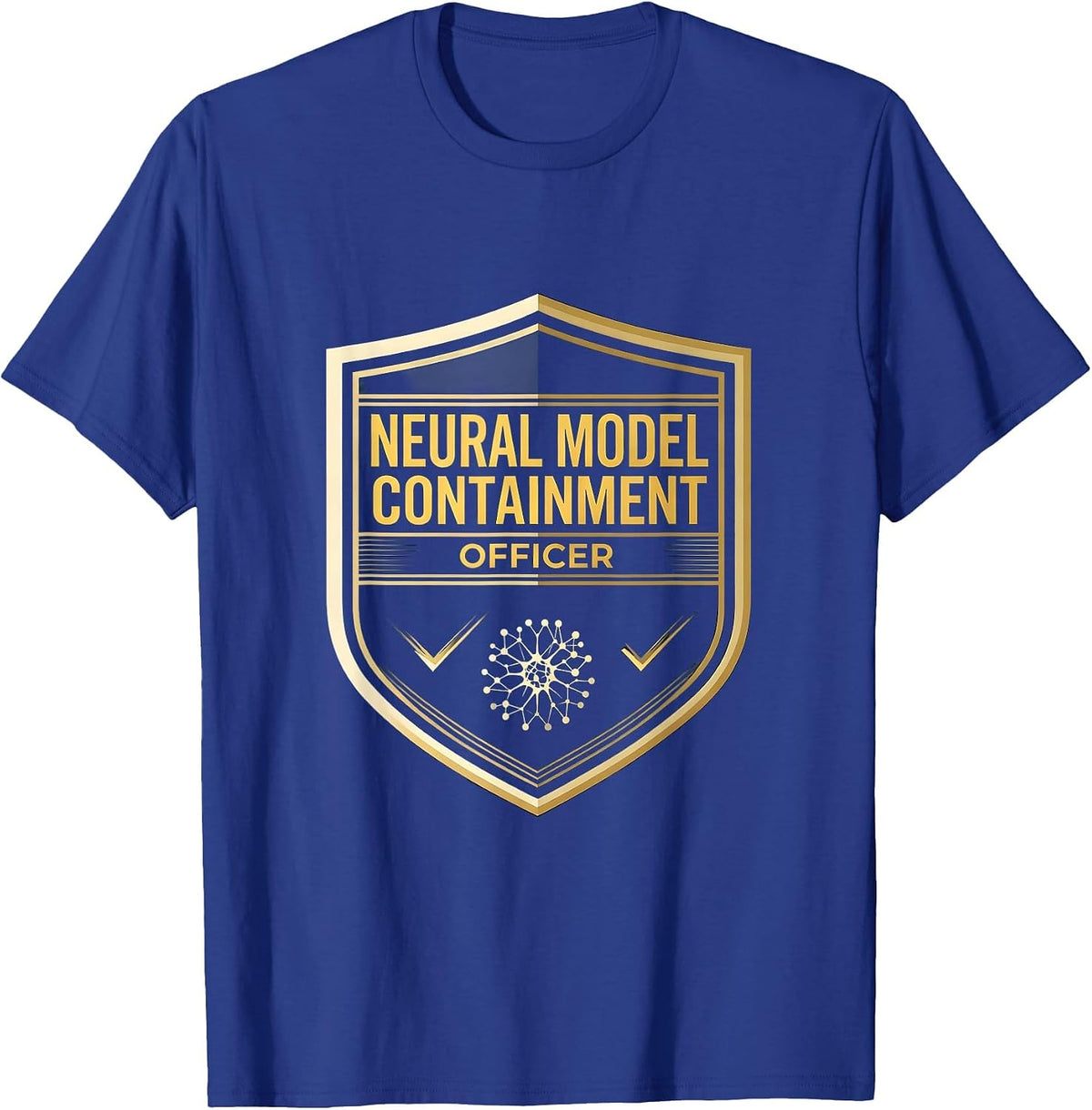 Men's Neural Model Containment Officer Funny AI Engineer Tech T-Shirt - Royal Blue