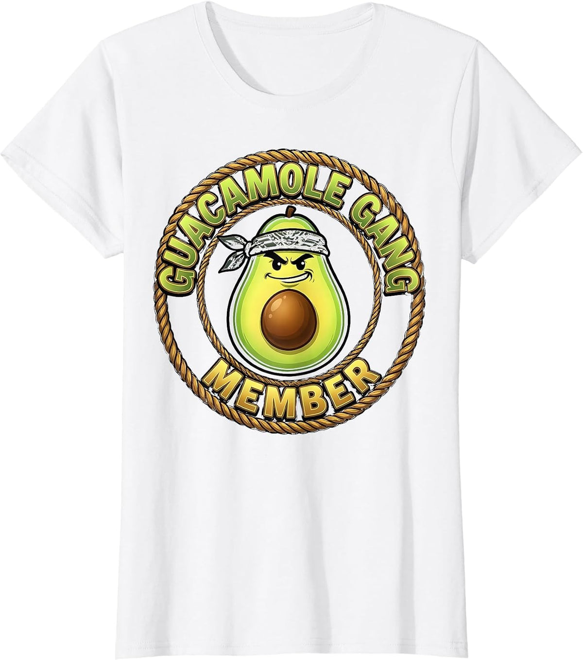 Guacamole Gang Member Cinco de Mayo Design T-Shirt - White