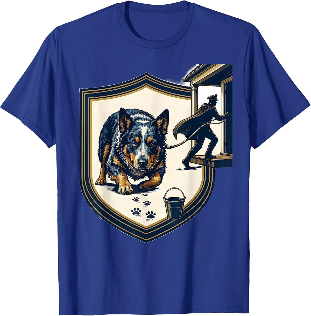 Blue Heeler Family Halloween Matching Costume T-Shirt - Royal Blue
