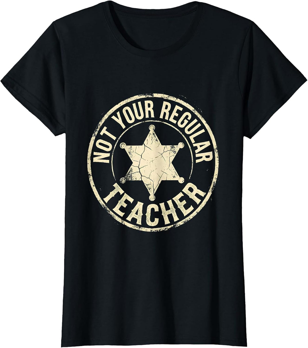 Not Your Regular Teacher Substitute Teacher Design T-Shirt - Black