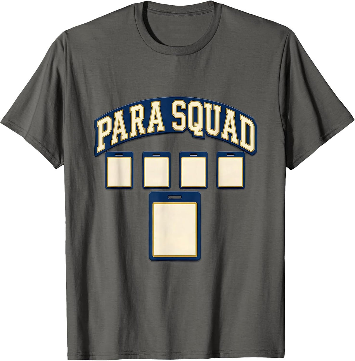 Men's Para Squad Sports Paraprofessional Paraeducator Teacher T-Shirt - Asphalt Grey