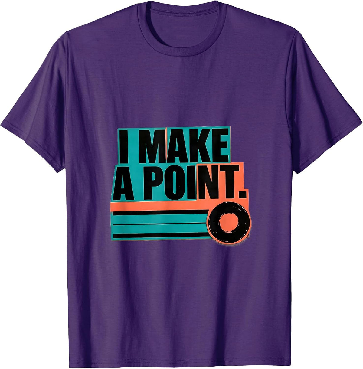 Men's I Make A Point Funny Grammar Teacher Punctuation Humor T-Shirt - Purple