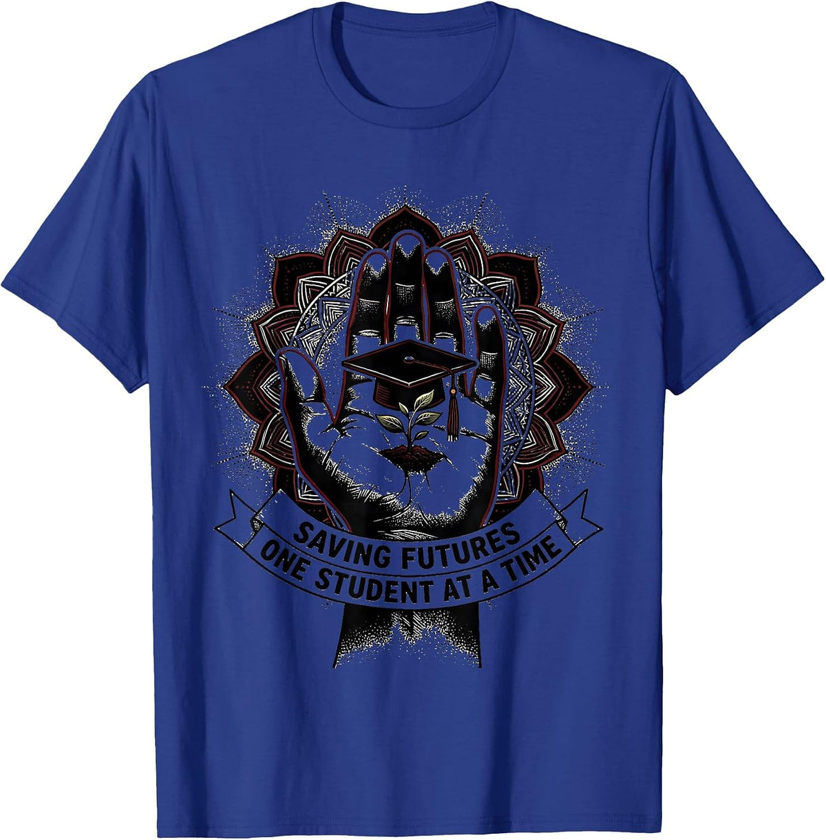 Men's Saving Futures One Student At A Time Counselor T-Shirt - Royal Blue