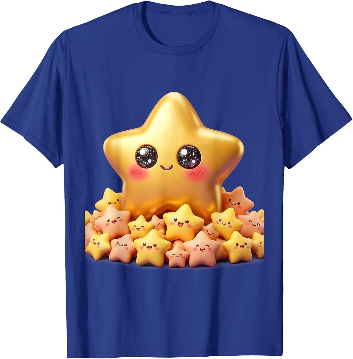 Men's 5th Grade Teacher Gold Star Desk Illustration T-Shirt - Royal Blue