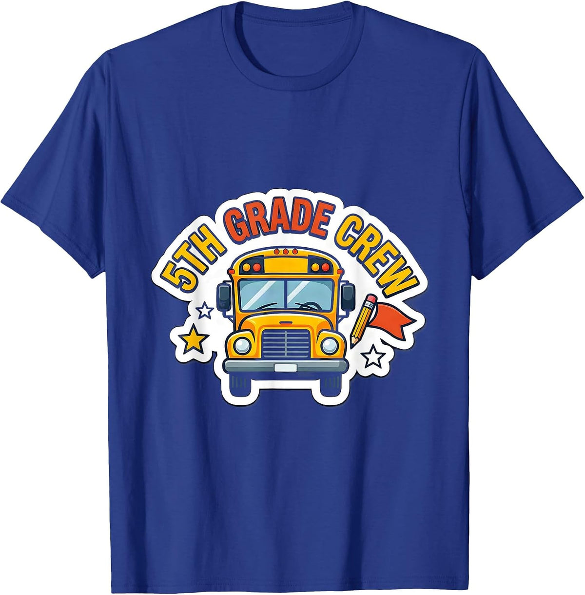 Men's 5th Grade Crew Teacher Team Back To School T-Shirt - Royal Blue