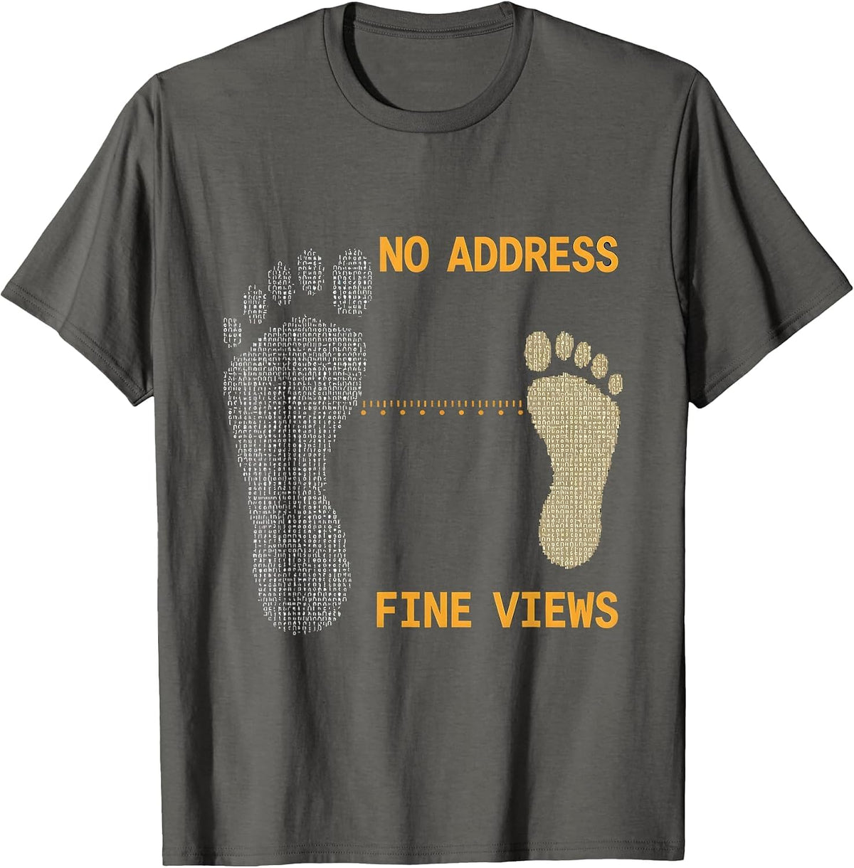 No Address Fine Views Retro Van Life Van Enthusiast Gift T-Shirt - Asphalt Grey
