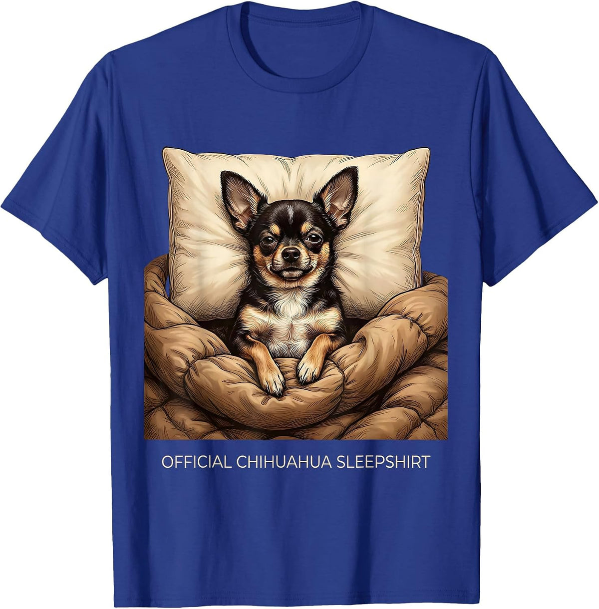 Men's OFFICIAL CHIHUAHUA SLEEPSHIRT Dog Lover Napping Pajama Humor T-Shirt - Royal Blue