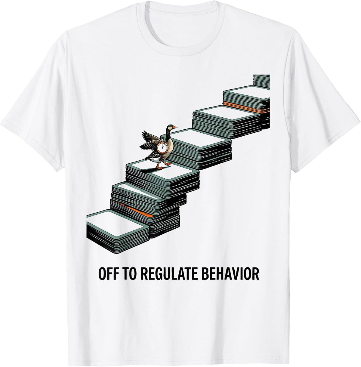 Men's Off To Regulate Behavior Funny Mental Health Counselor ABA T-Shirt - White