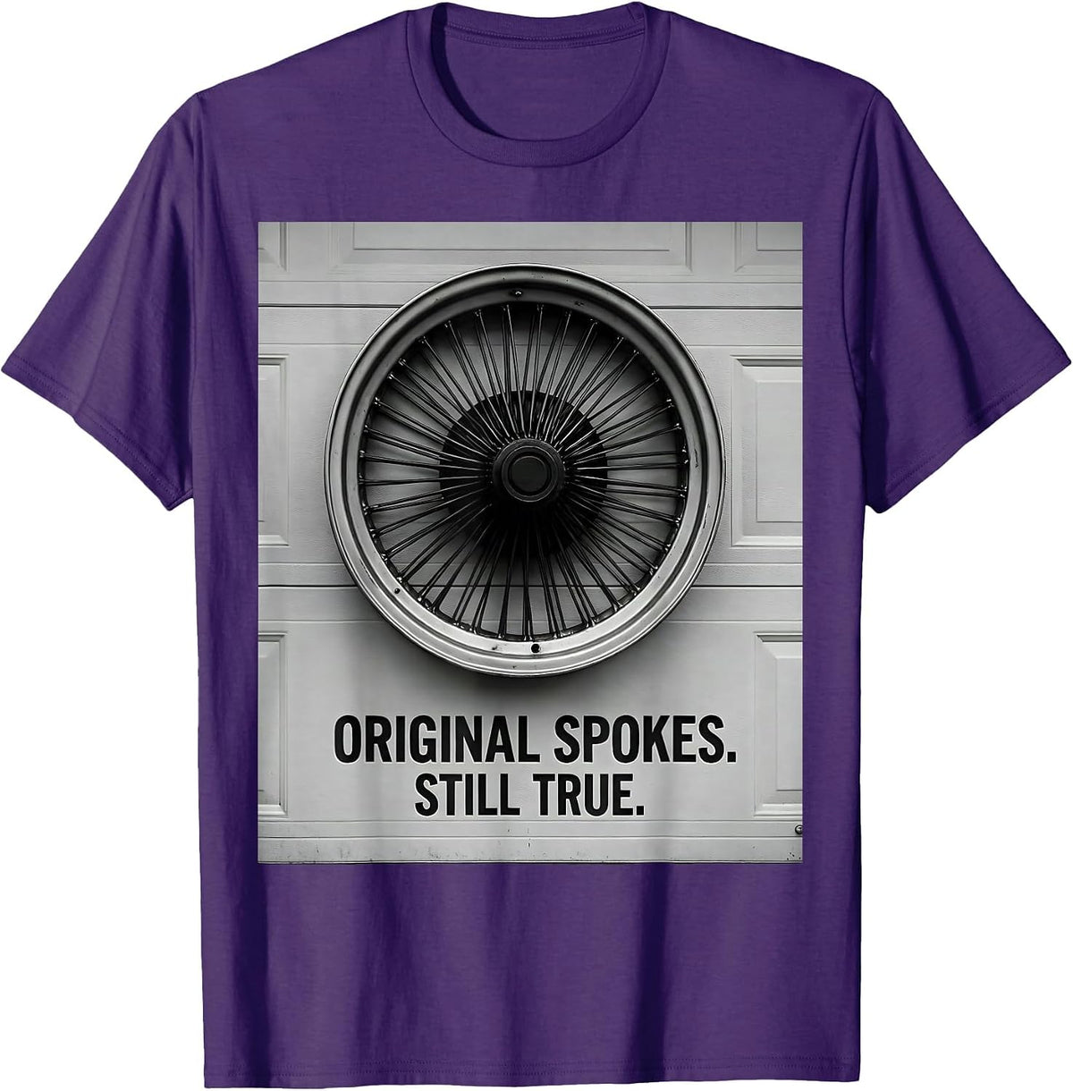 Men's Original Spokes Still True Classic Car Guy Garage Humor T-Shirt - Purple
