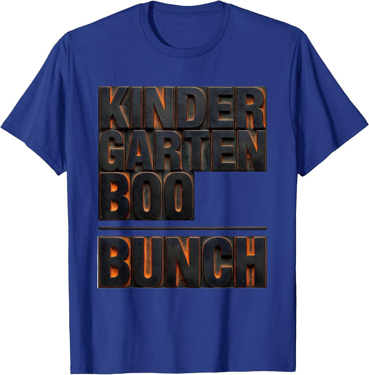 Men's Kindergarten Boo Bunch Playful Halloween Teacher Student T-Shirt - Royal Blue