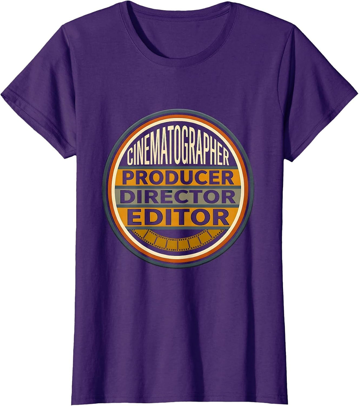 Women's Cinematographer Producer Director Editor Filmmaker T-Shirt - Purple