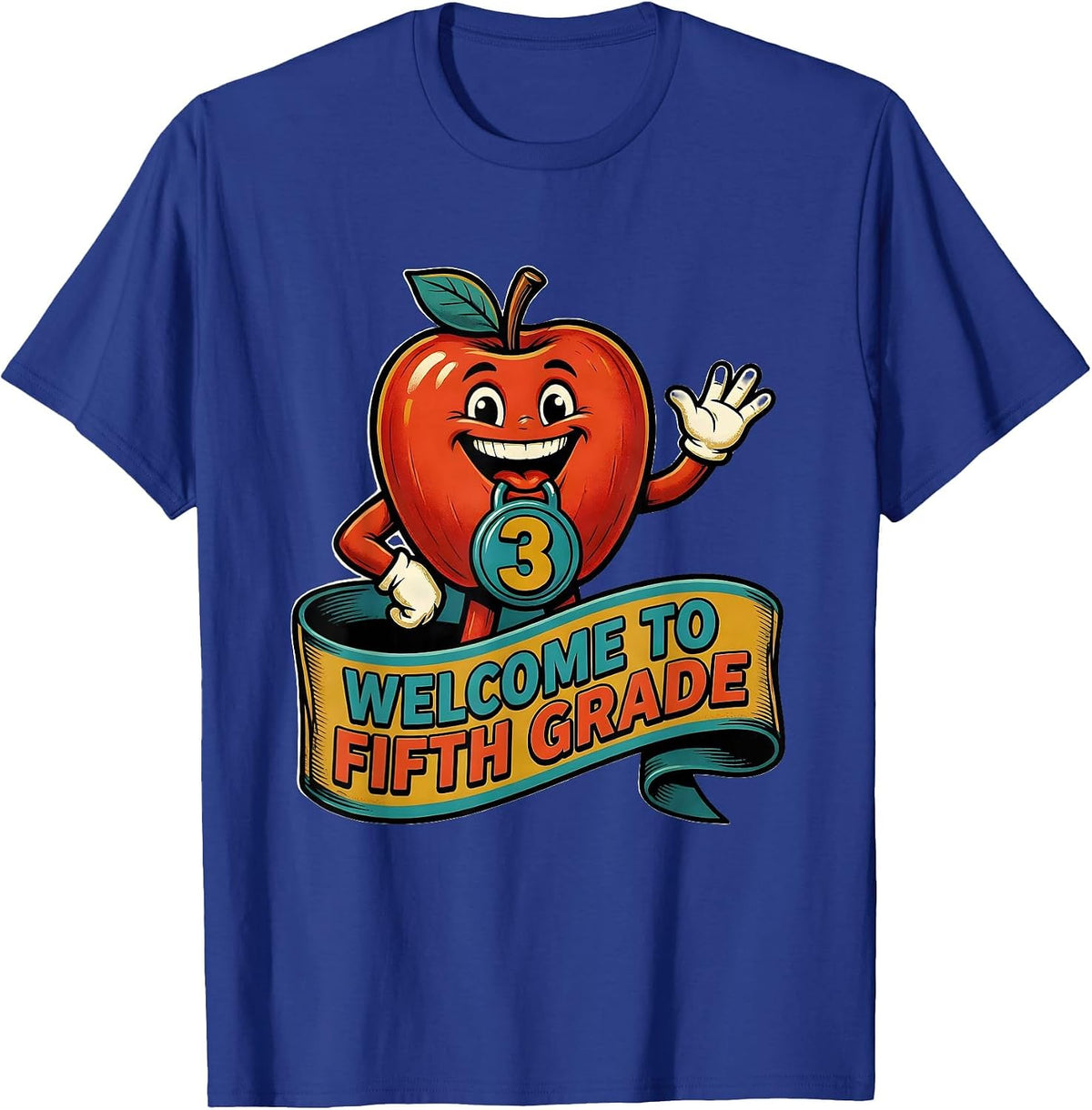 Welcome To Fifth Grade Retro Teacher Back To School T-Shirt - Royal Blue