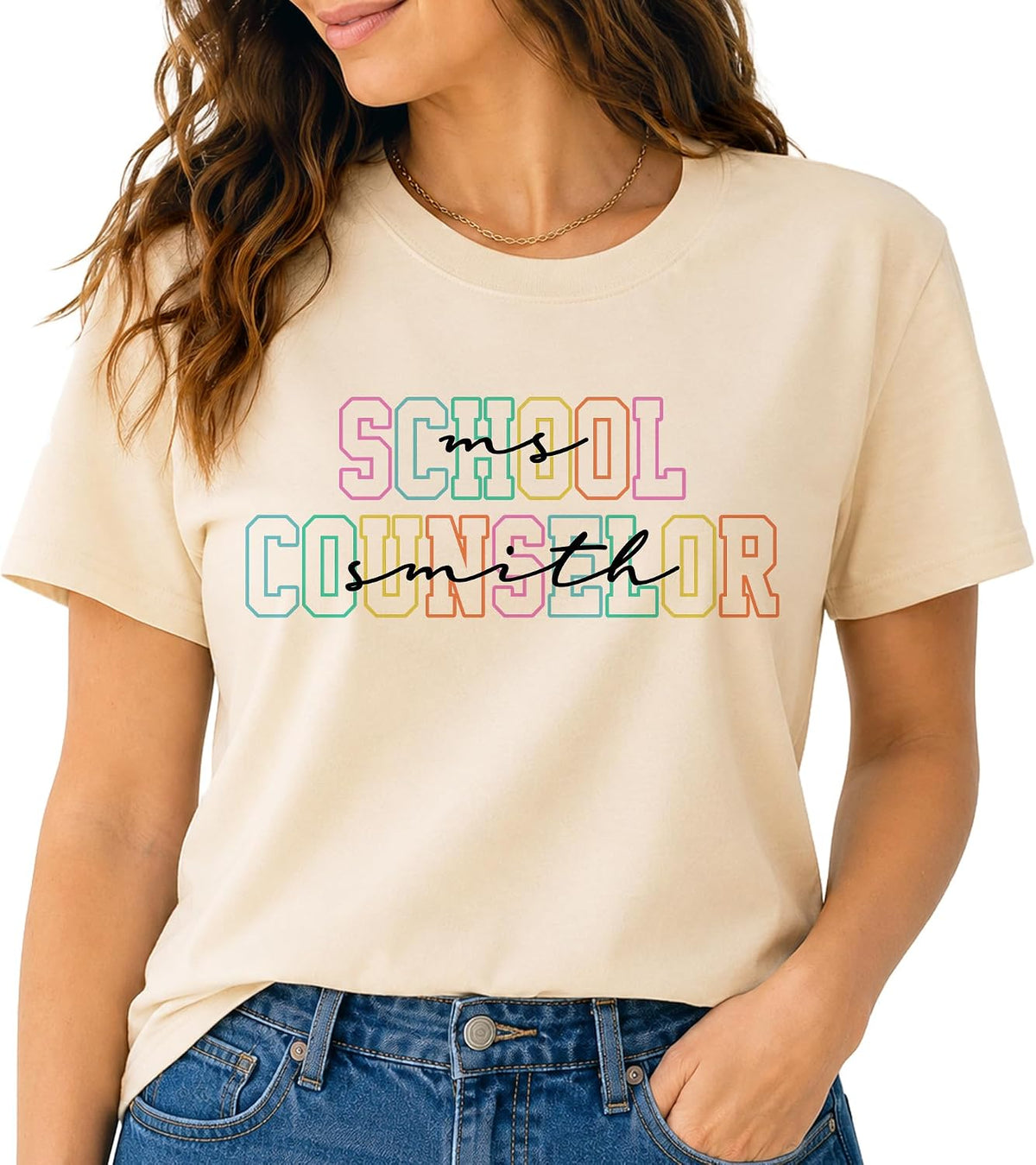 Personalized Teacher Shirt - Name T-Shirt for Pre-K, Kindergarten, Elementary, Music, Art, First and Second Grade Teachers -