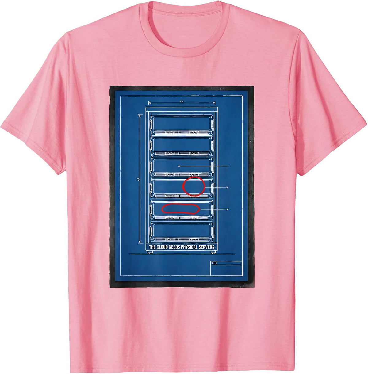 Men's The Cloud Needs Physical Servers Tech Humor IT Cloud T-Shirt - Pink