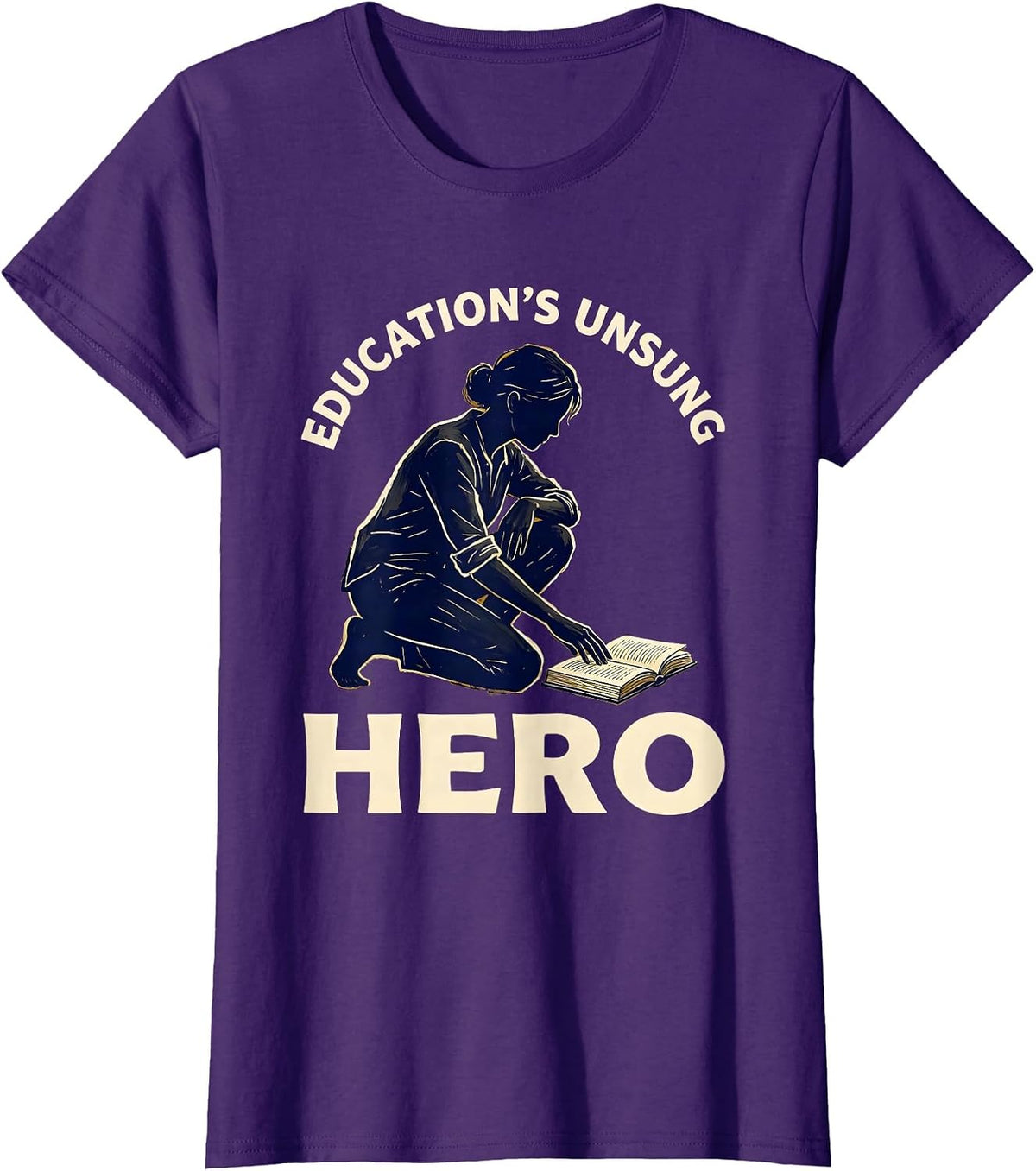Women's Education's Unsung Hero Paraprofessional Design T-Shirt - Purple