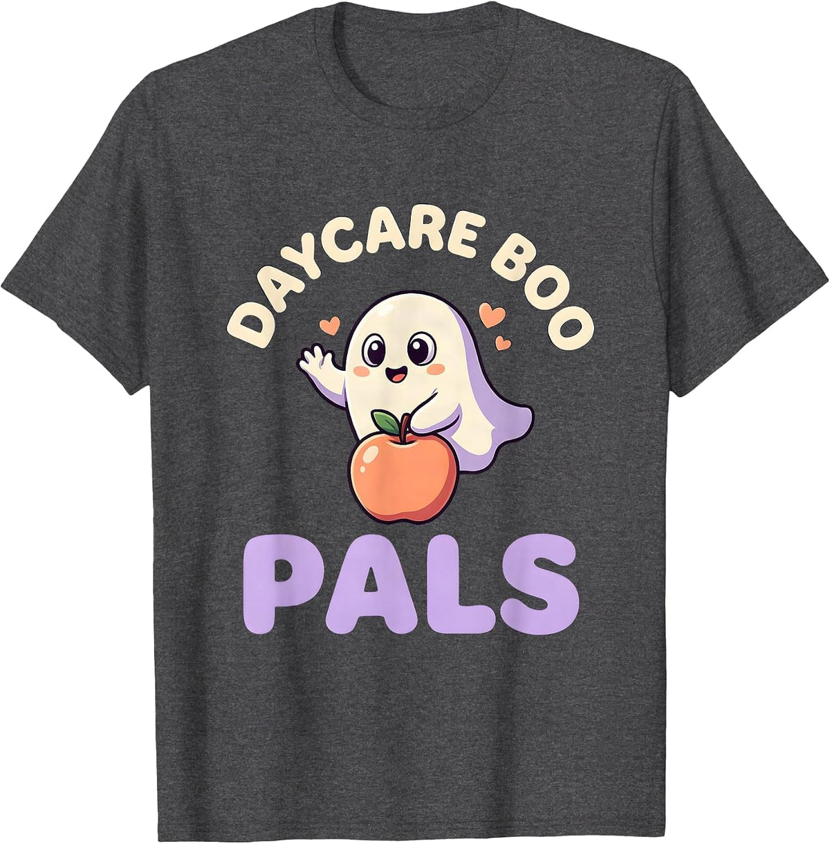 Daycare Boo Pals Cute Kawaii Halloween Teacher Staff T-Shirt - Dark Heather Grey