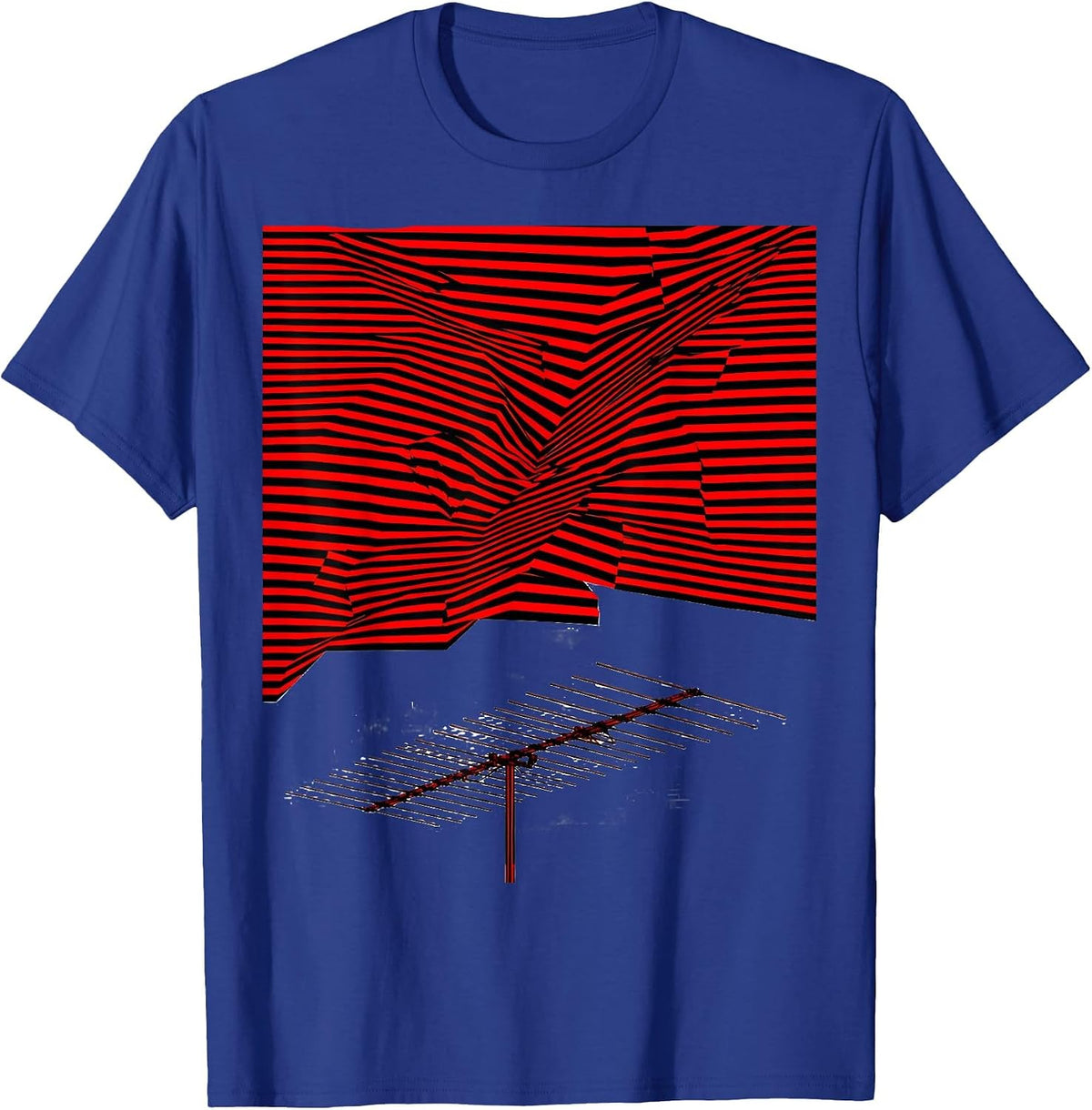 Chaotic Stripe Ham Radio Operator Hobbyist Humor T-Shirt - Royal Blue