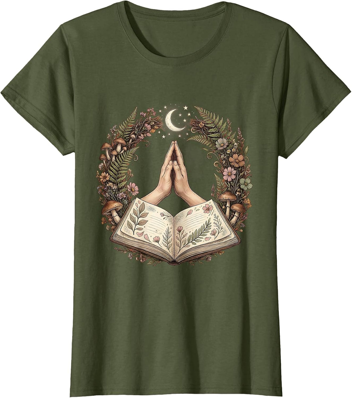 Women's Paraprofessional High Five Graphic Tee T-Shirt - Olive Green