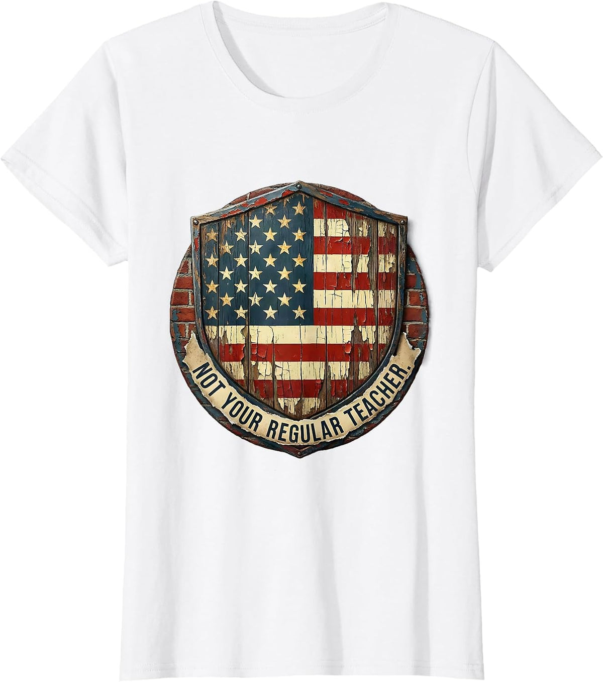 Not Your Regular Teacher Substitute Design T-Shirt - White