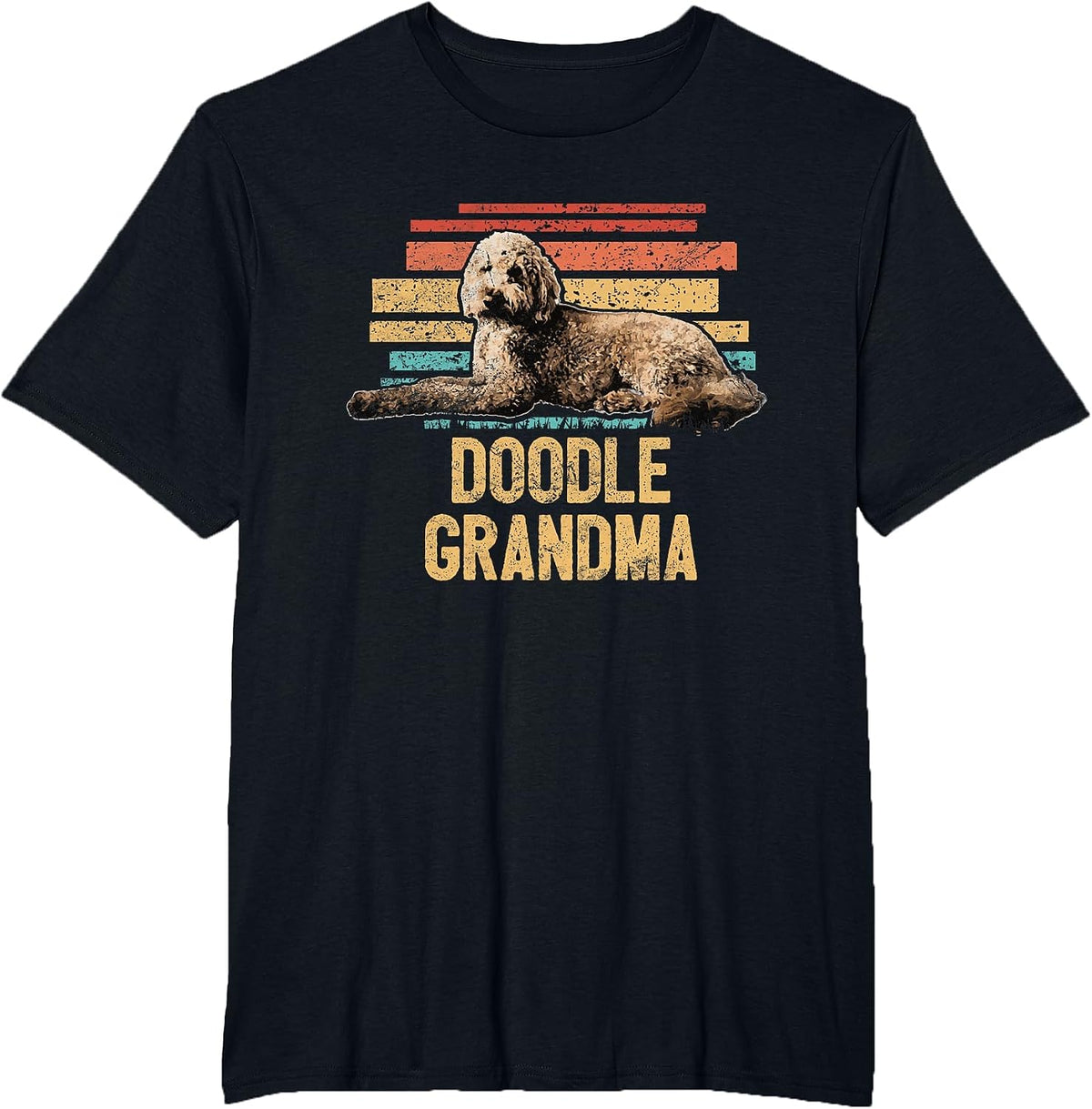 Retro Doodle Grandma Goldendoodle Dog Mom Cute Dog Lover T-Shirt - Black