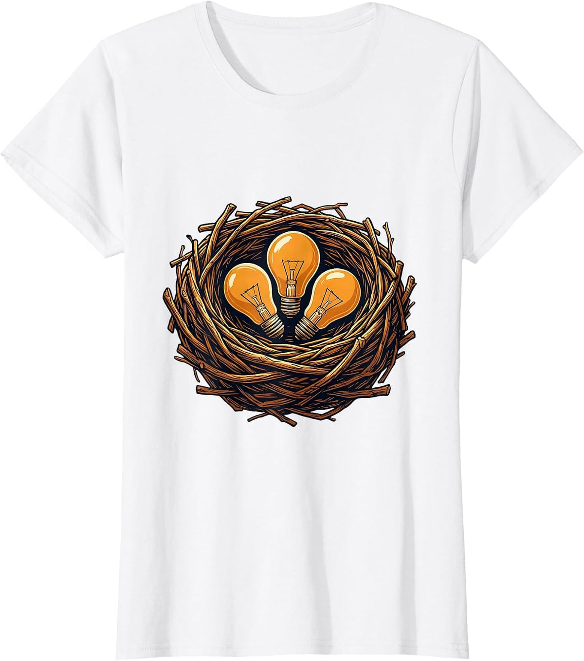 Paraprofessional Lightbulb Nest Graphic T-Shirt - White