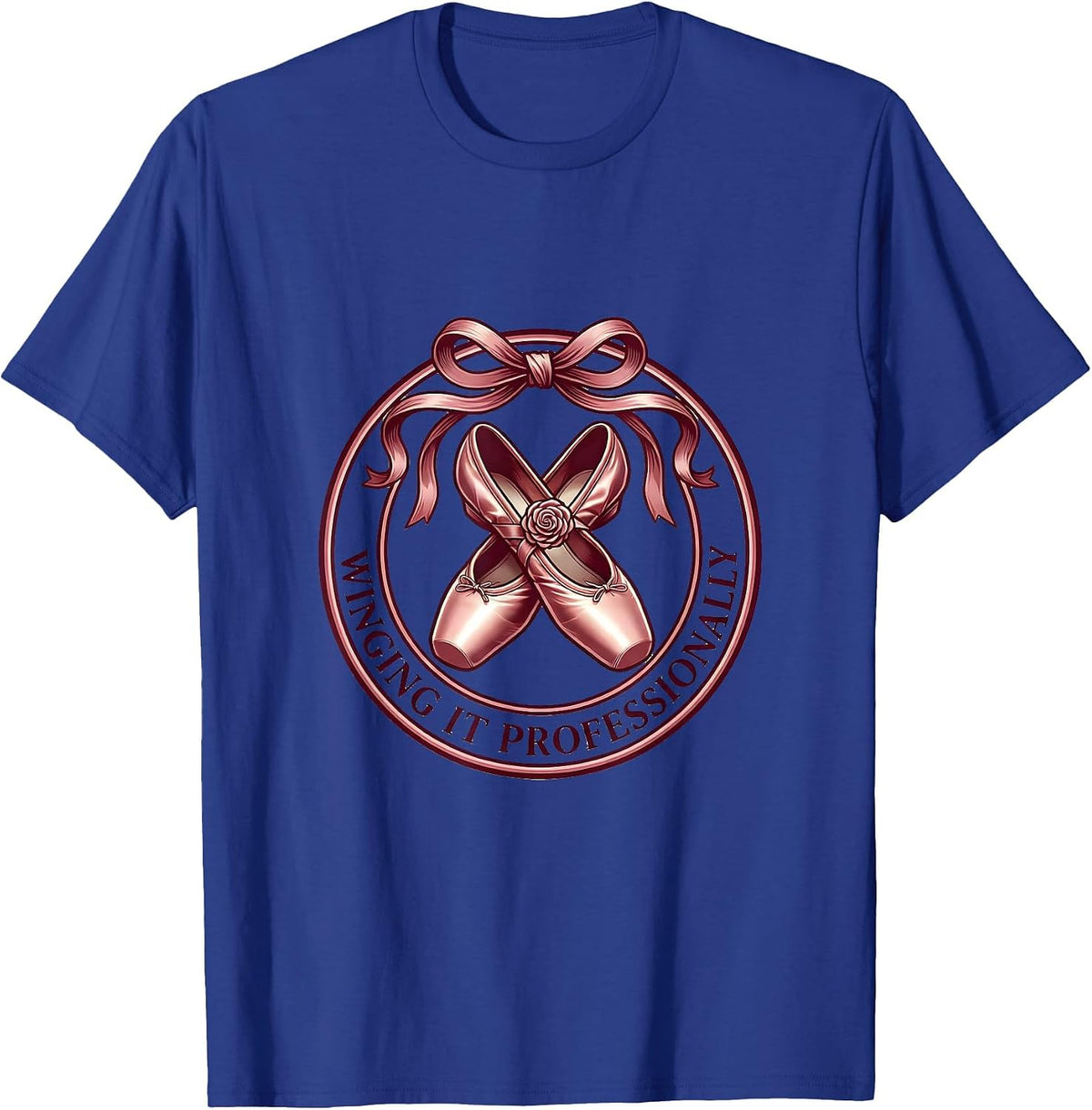 Winging It Professionally Substitute Teacher T-Shirt - Royal Blue