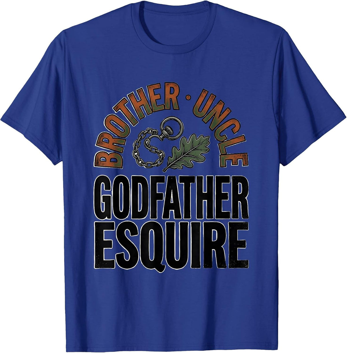 Brother Uncle Godfather Esquire Vintage Funny Uncle Pride T-Shirt - Royal Blue
