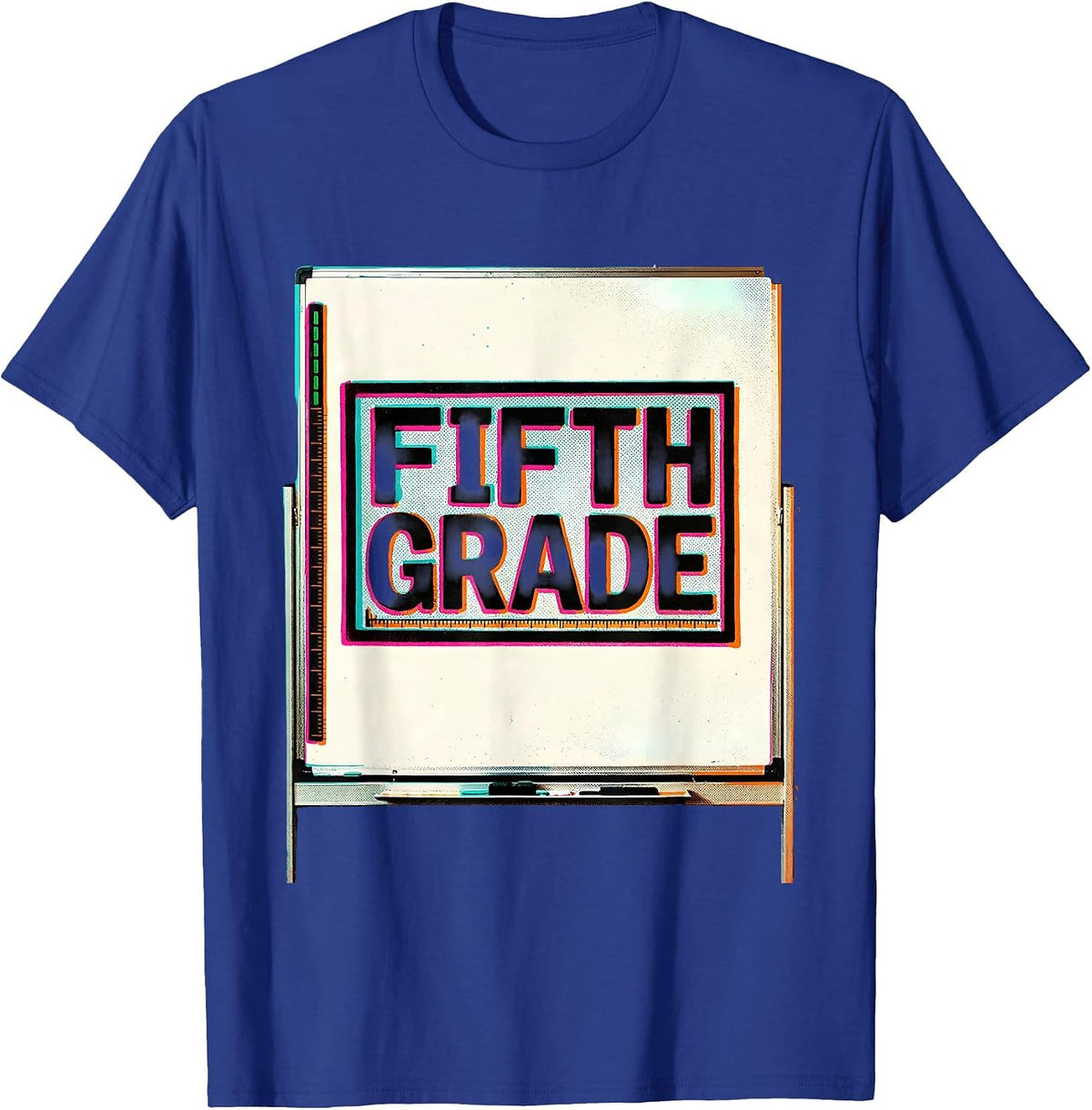 Men's Fifth Grade Retro Teacher Back To School T-Shirt - Royal Blue