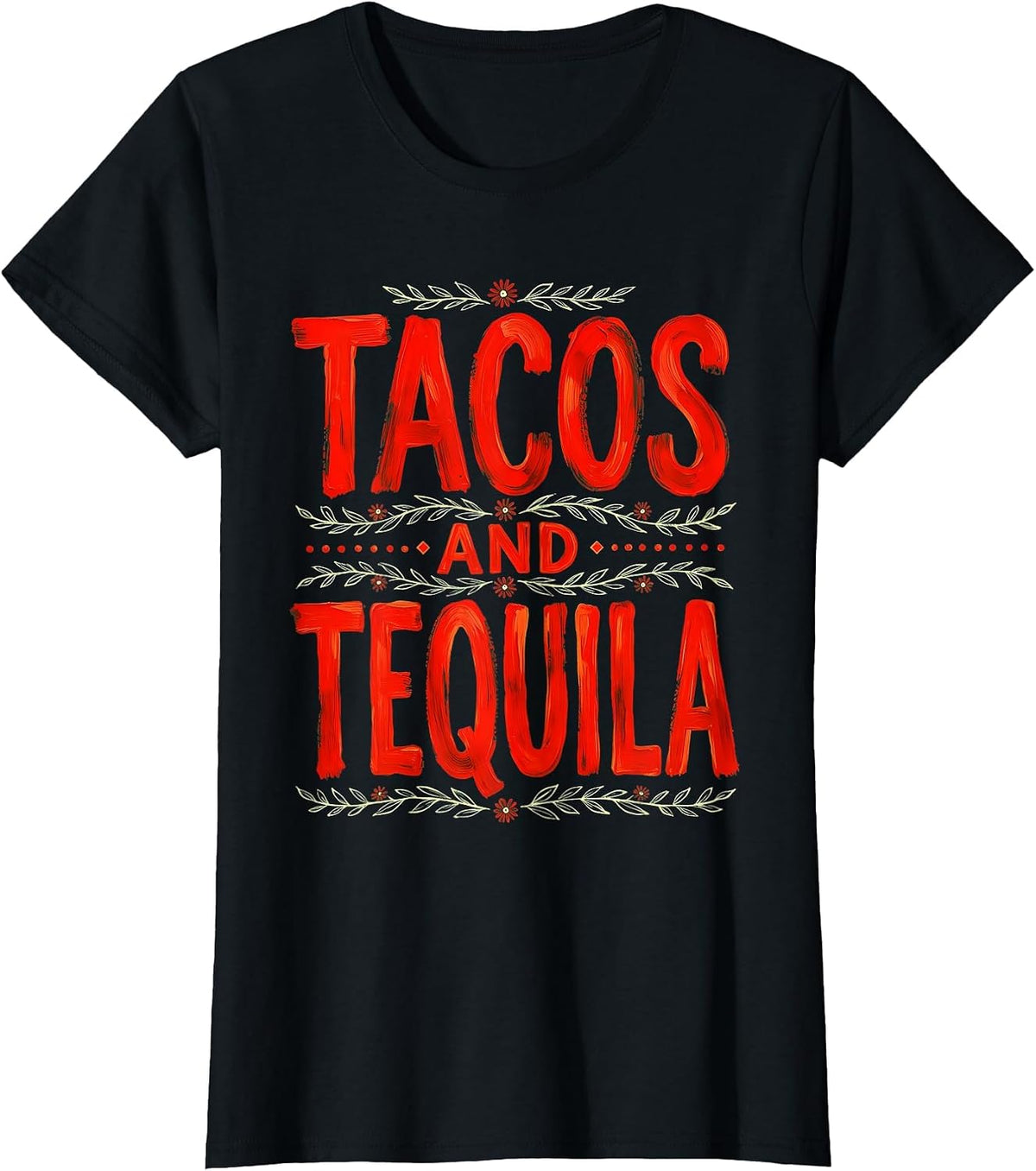 Tacos and Tequila Cinco de Mayo Mens Design T-Shirt - Black