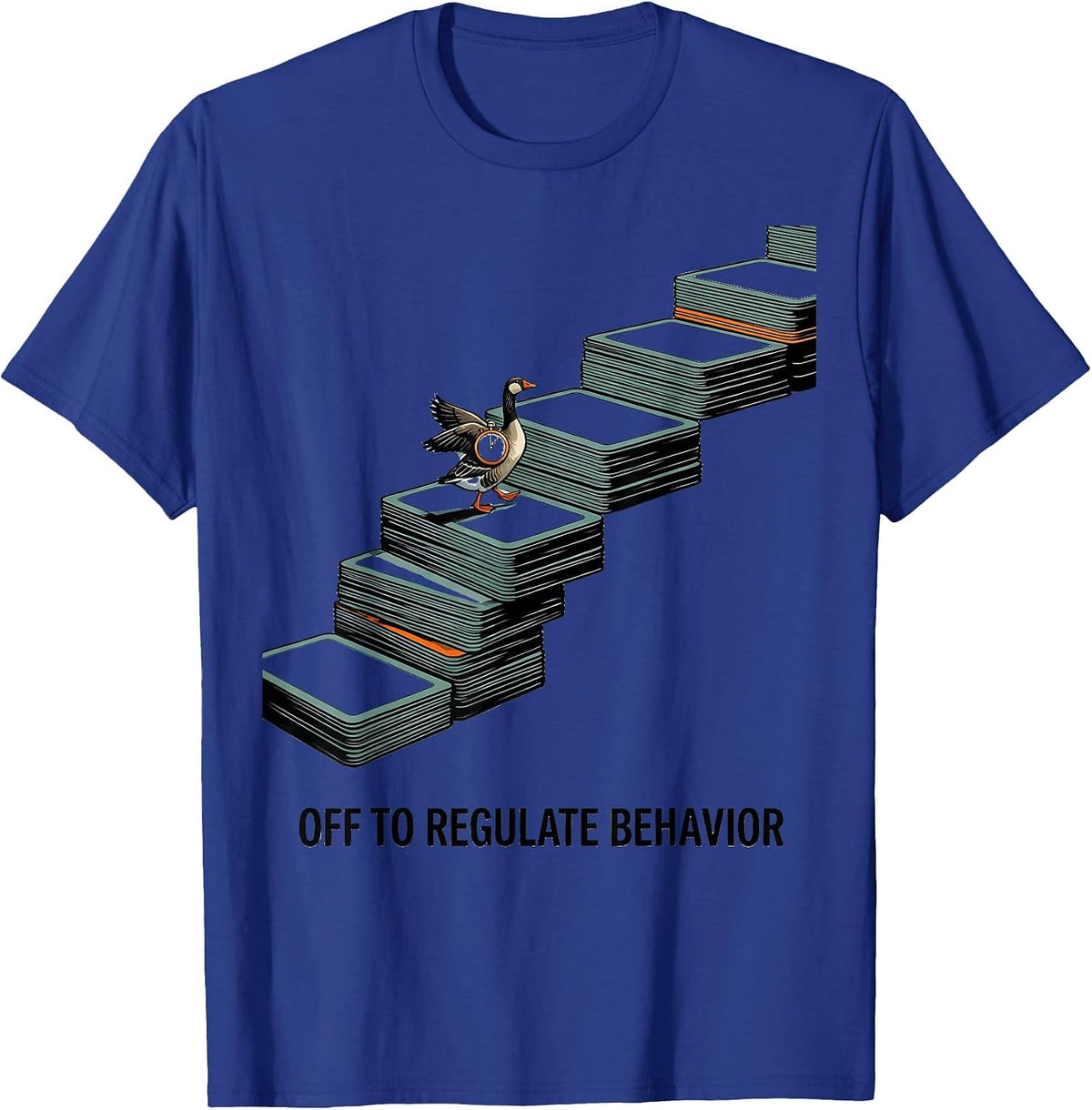 Men's Off To Regulate Behavior Funny Mental Health Counselor ABA T-Shirt - Royal Blue